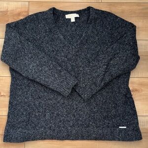 Michael Kors Charcoal V-Neck Sweater
